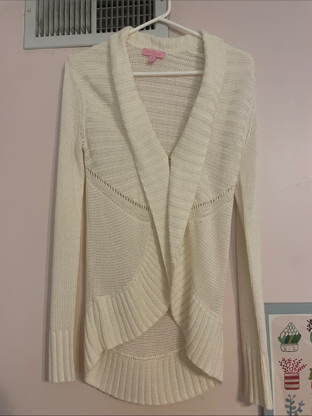 Lilly Pulitzer Cream Cardigan size extra small